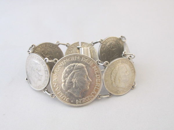 Zilveren Munten Armband 6 Guldens en 1 Rijksdaalder 353-Z