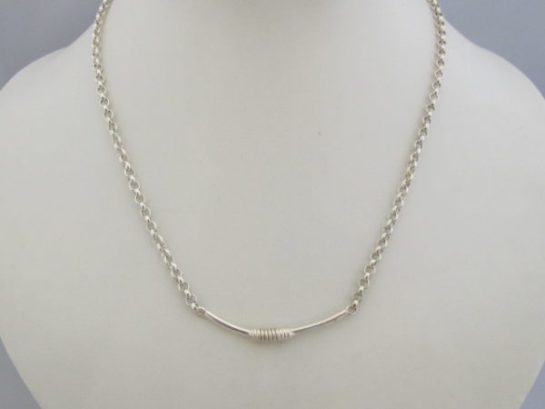 Zilveren Collier Ketting 388-Z