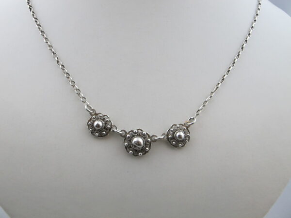 Antiek zilveren Zeeuwse Knop Collier Z-99