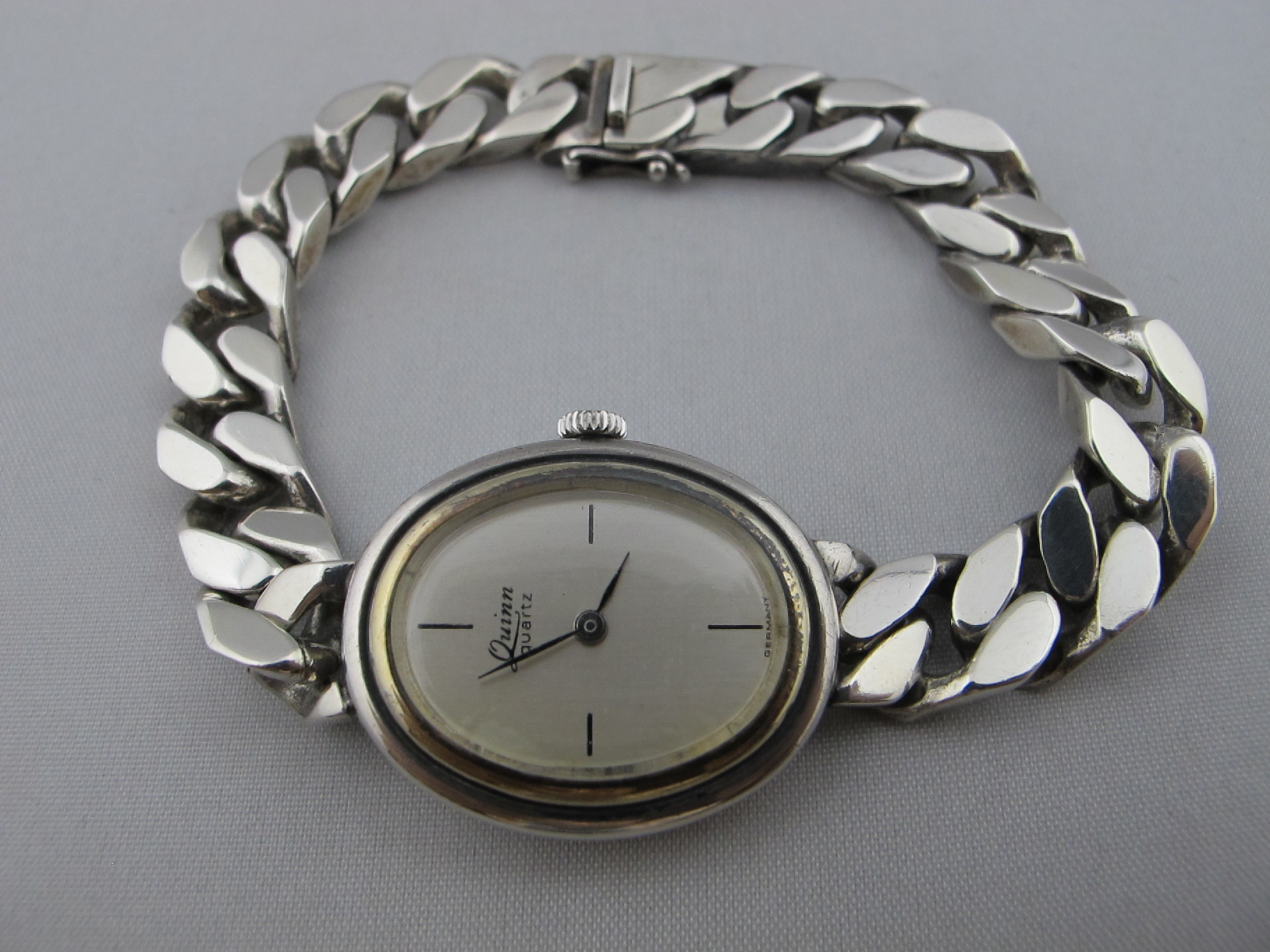 piano bewaker Edelsteen Horloge 925 Zilver met gourmetschakel armband 329-Z - Goudinkoop Twente