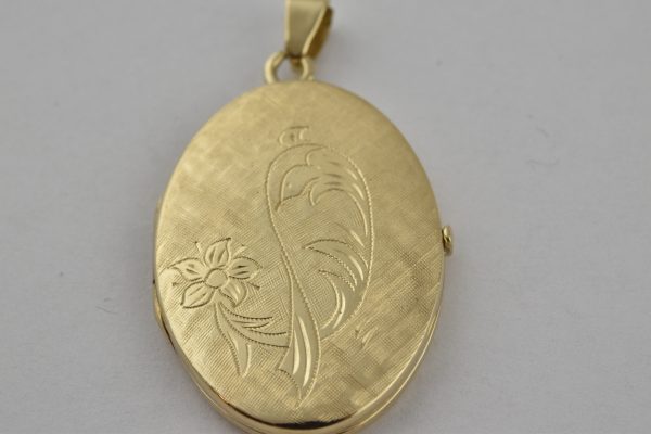 14 karaat gouden medaillon hanger 1531-G