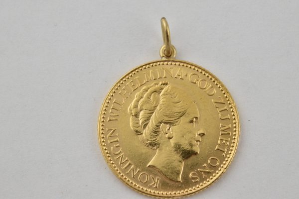 Gouden tientje met hangoogje 1528-G