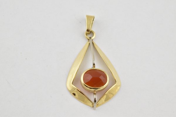 14 Karaat Antiek Gouden Hanger met Carneol 1524-G