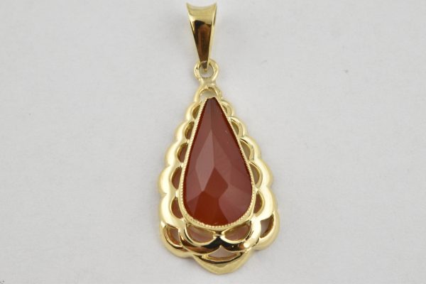 14 Karaat Antiek Gouden Hanger met Carneol 1522-G