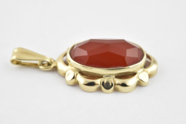 14 Karaat Antiek Gouden Hanger met Carneol 1523-G