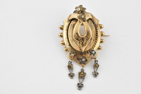 14 karaat antiek gouden Broche 1224-G