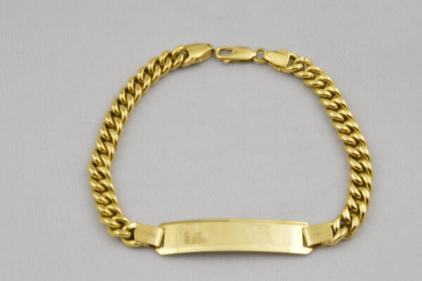 14 karaat gouden naamplaat gourmetarmband 773-G